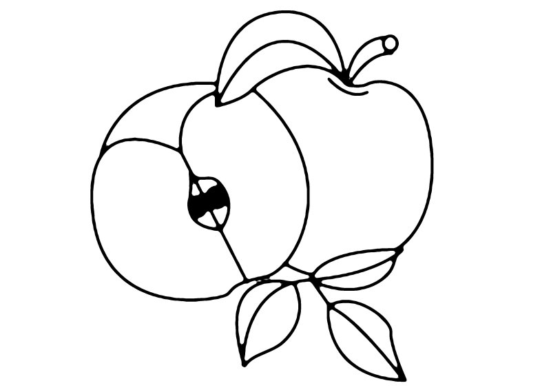 Pomme 03 - motif à imprimer