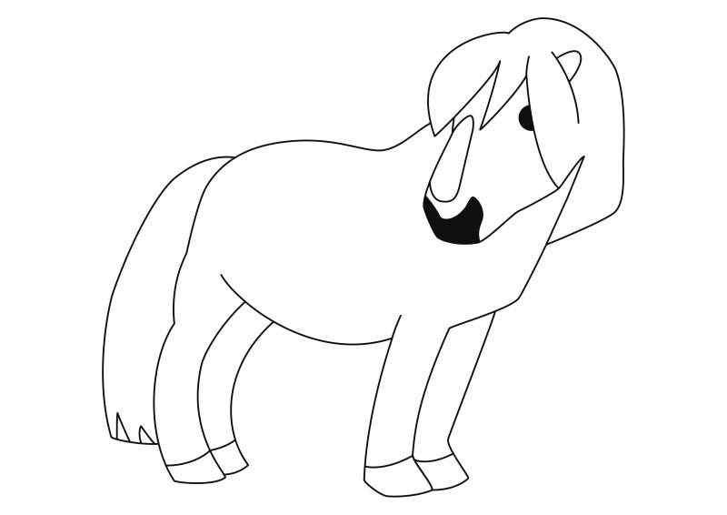 Poney 01 - motif à imprimer