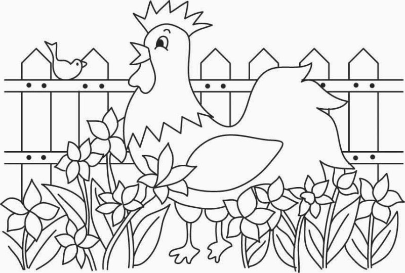 Poule 01 - motif à imprimer