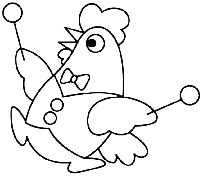 Poule 02 - motif à imprimer