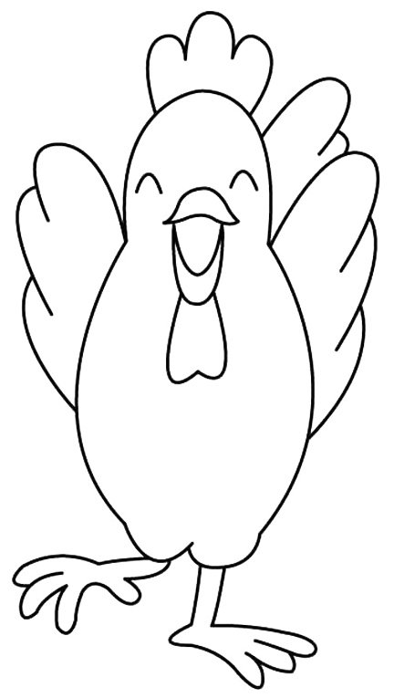 Poule 03 - motif à imprimer