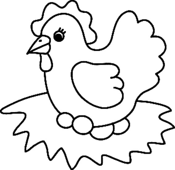 Poule 05 - motif à imprimer