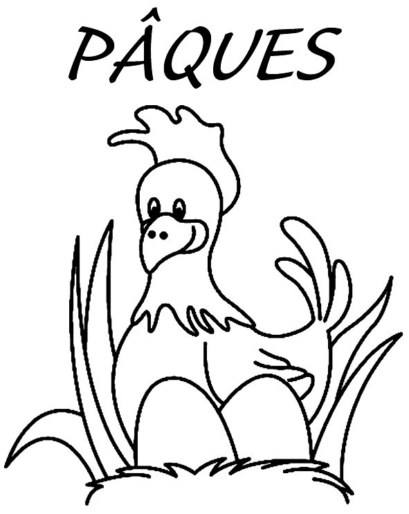 Poule 08 - motif à imprimer