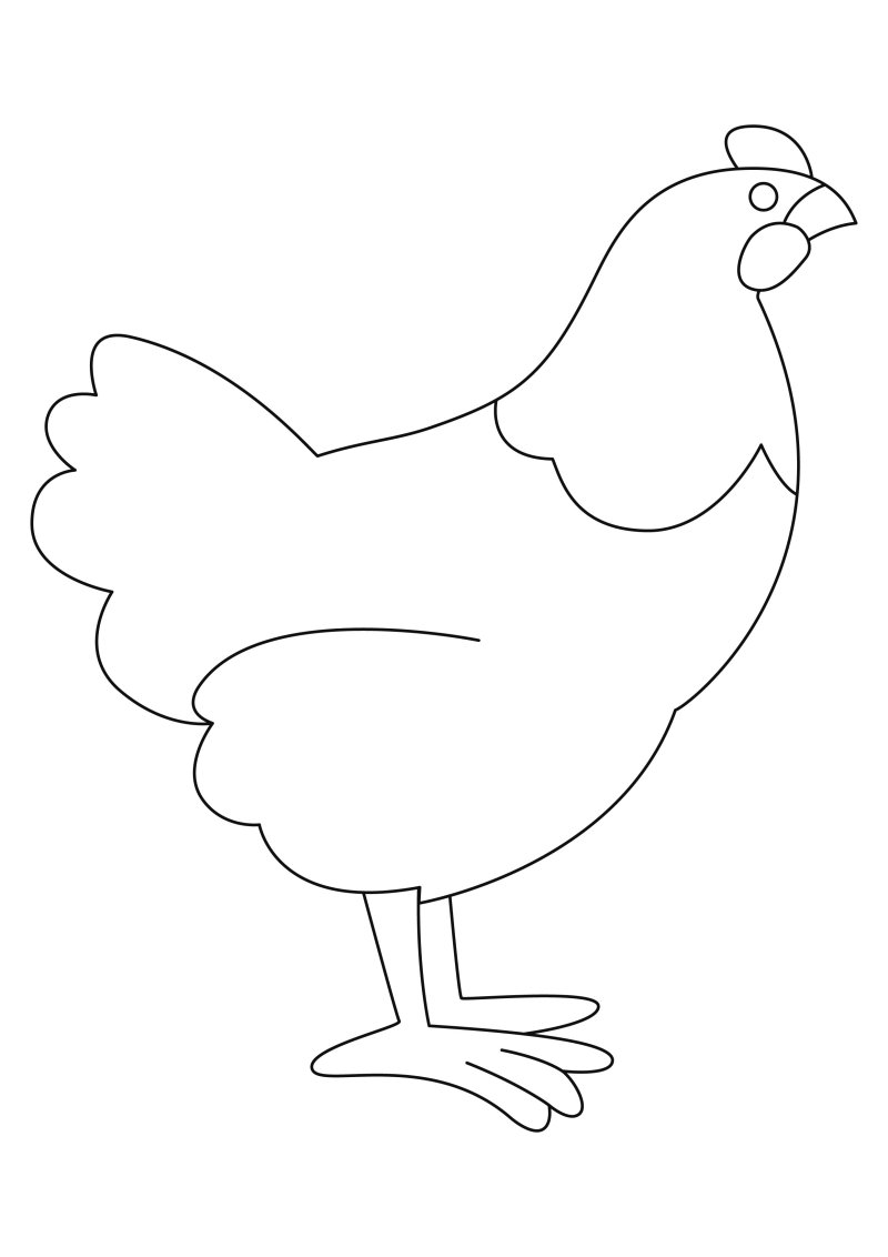 Poule 09 - motif à imprimer