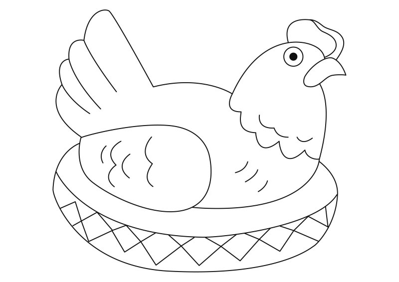 Poule 10 - motif à imprimer
