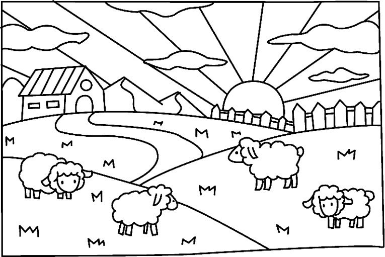 Pâture 01 - motif à imprimer