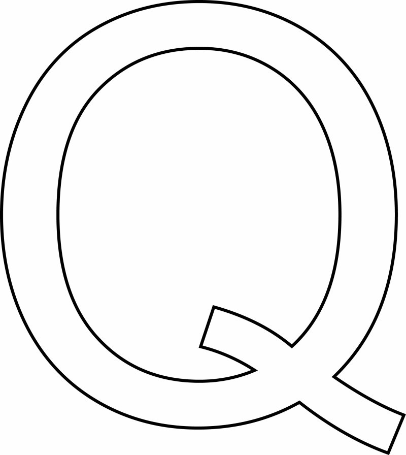 Q majuscule - motif à imprimer