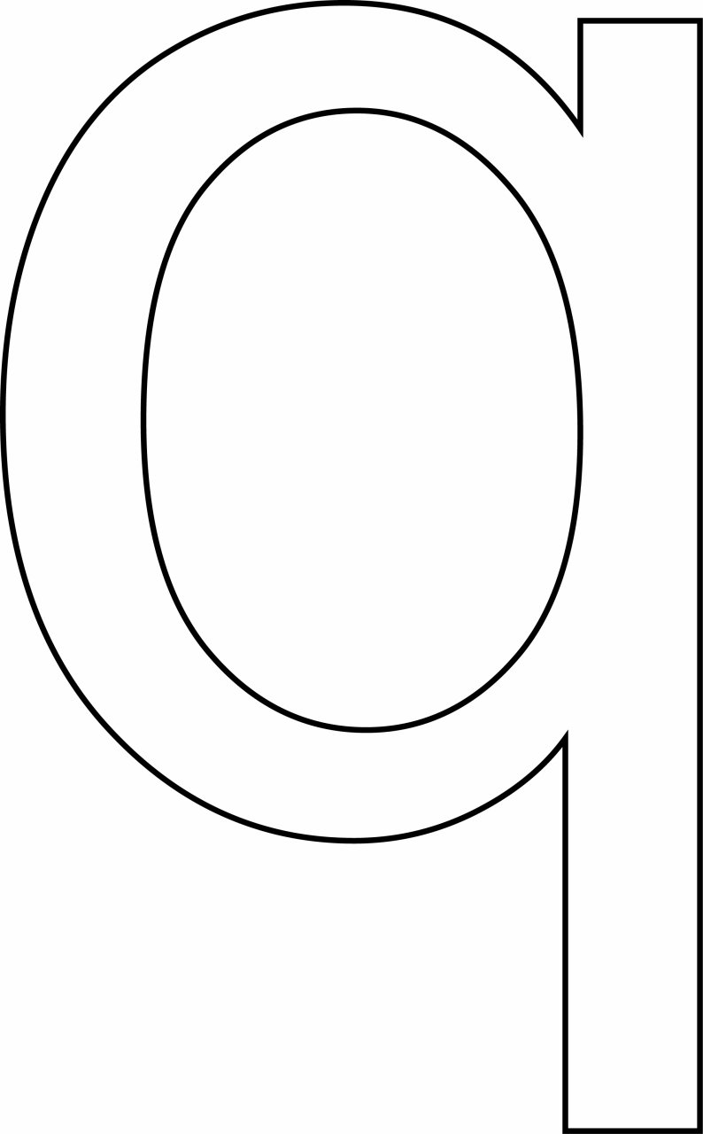 q minuscule - motif à imprimer
