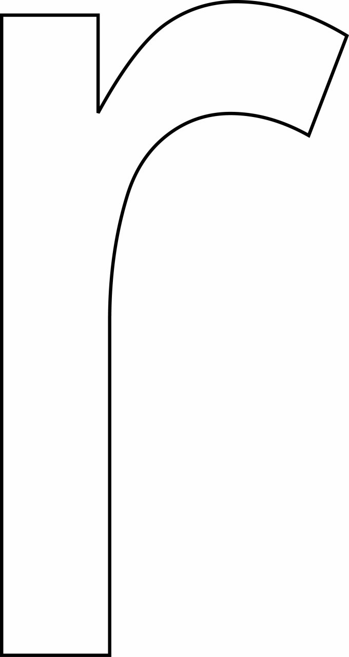 r minuscule - motif à imprimer