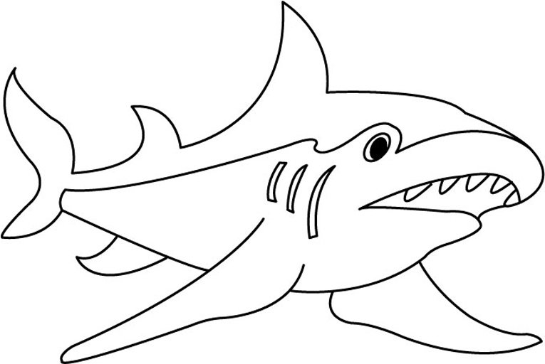 Requin 01 - motif à imprimer