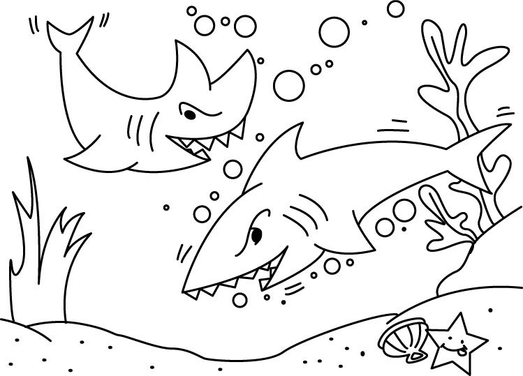 Requin 02 - motif à imprimer