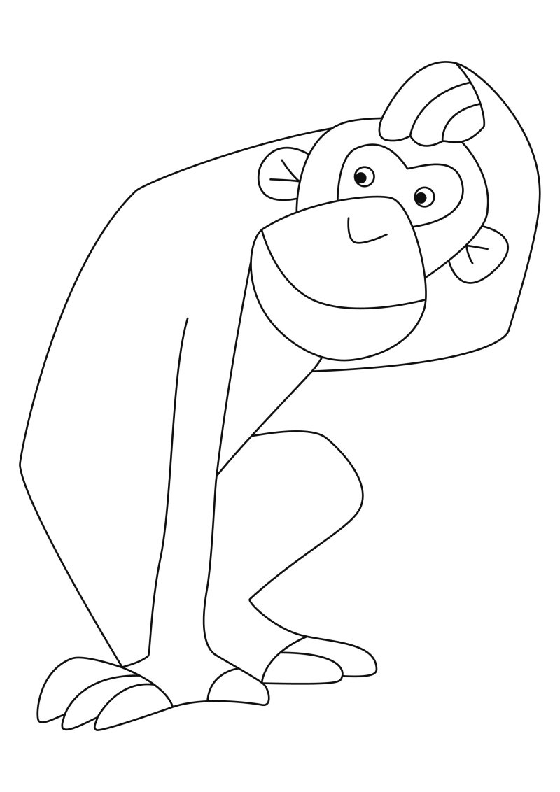 Singe 11 - motif à imprimer