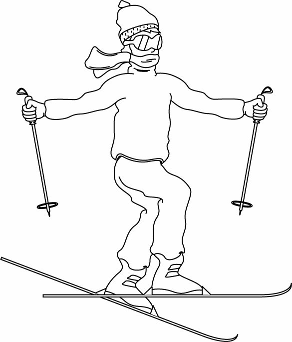 Ski 01 - motif à imprimer