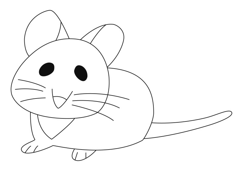 Souris 14 - motif à imprimer
