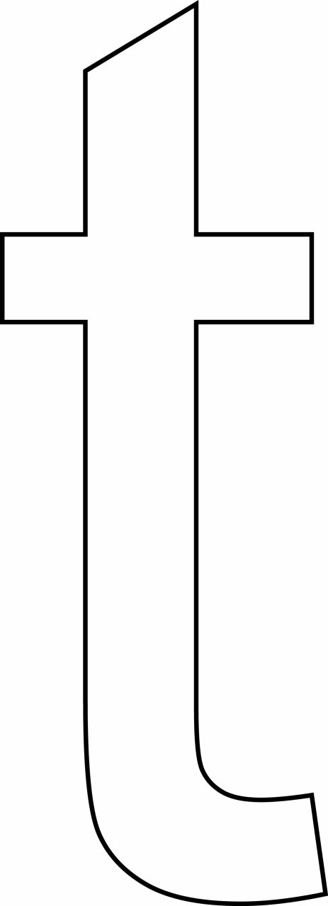 t minuscule - motif à imprimer