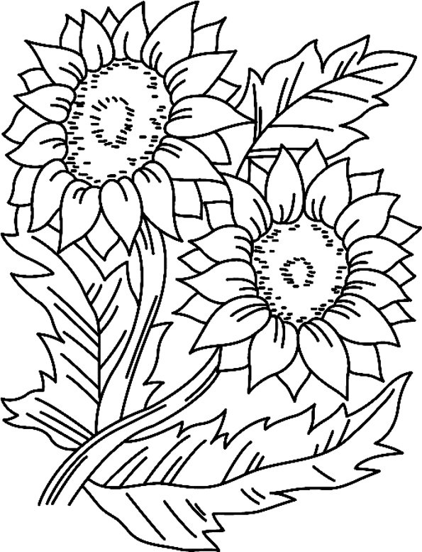 Tournesols 01 - motif à imprimer