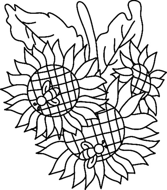 Tournesols 02 - motif à imprimer
