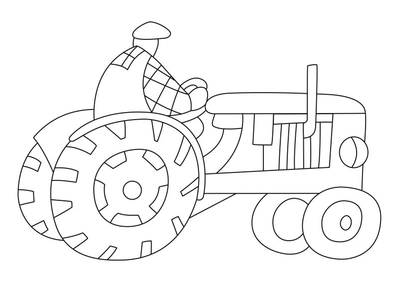 Tracteur 01 - motif à imprimer