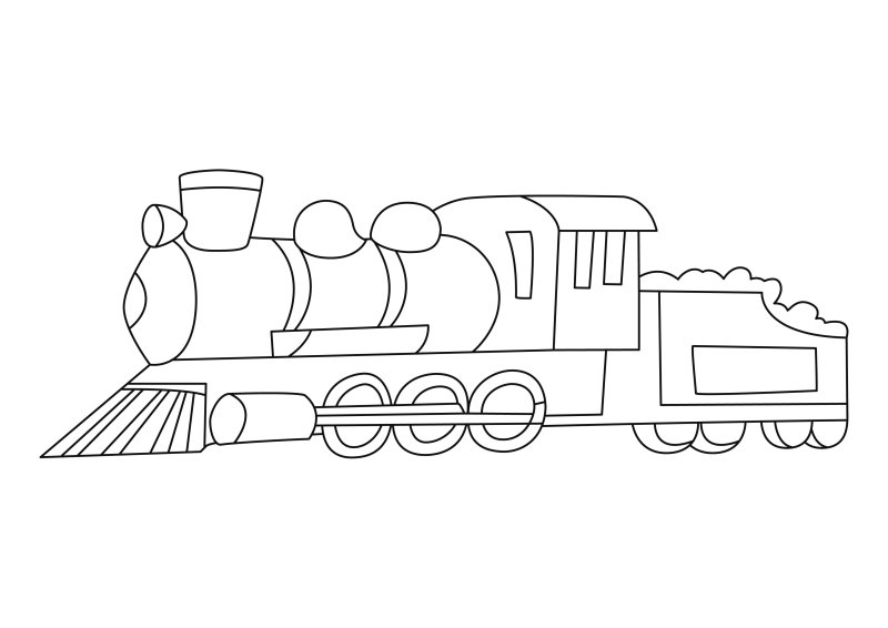 Train 10 - motif à imprimer