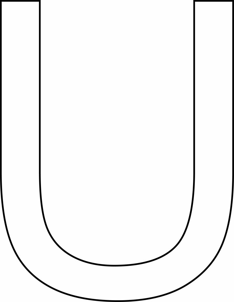 U majuscule - motif à imprimer