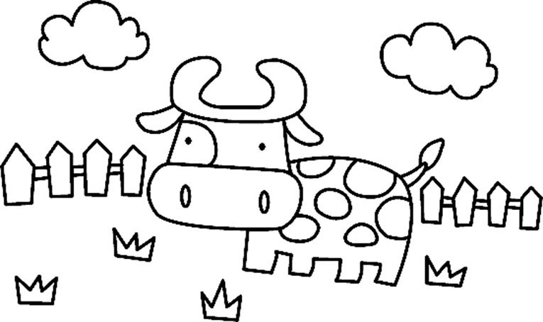 Vache 01 - motif à imprimer