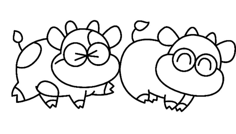Vache 09 - motif à imprimer
