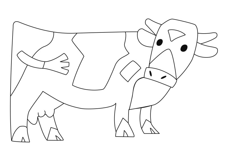 Vache 13 - motif à imprimer