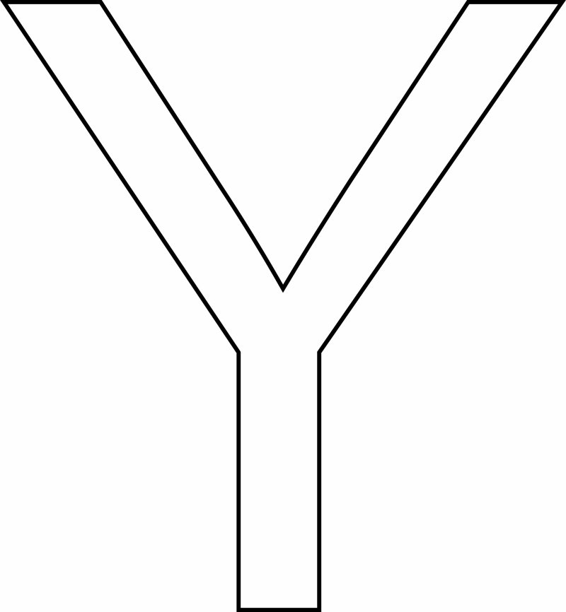 Y majuscule - motif à imprimer
