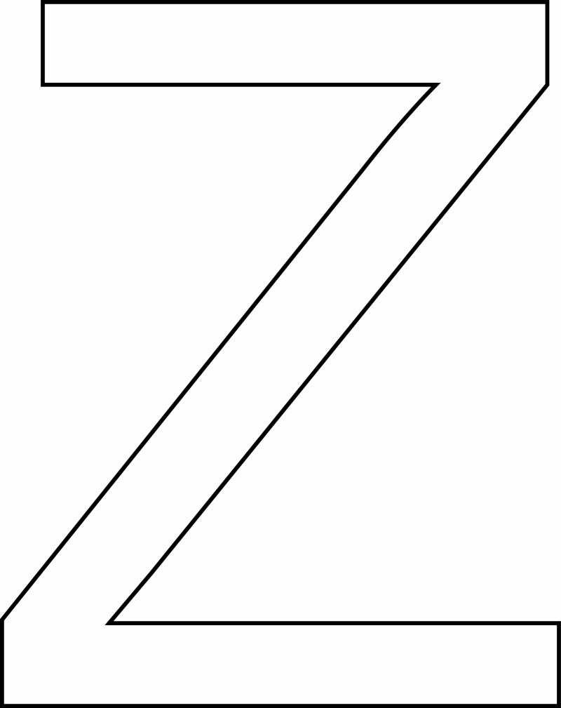 Z majuscule - motif à imprimer
