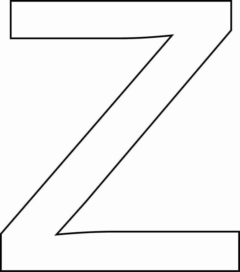 z minuscule - motif à imprimer