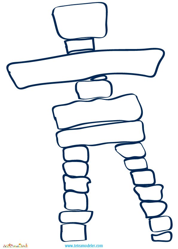 coloriage inukshuk
