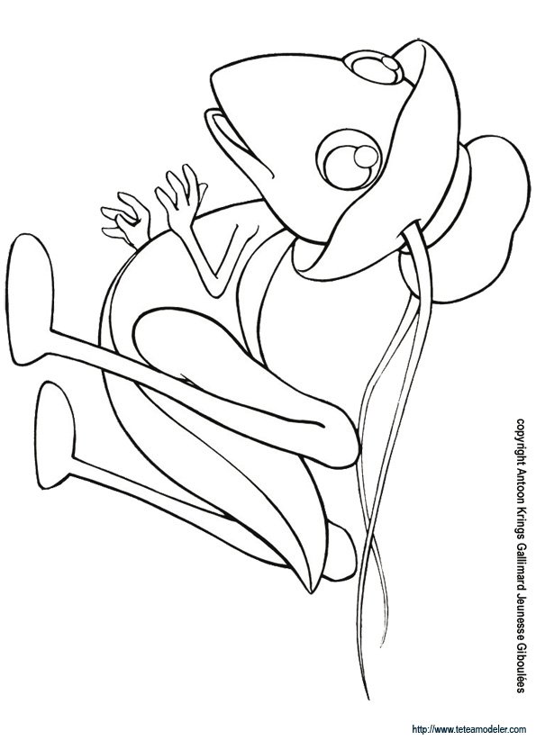 Coloriage Ad&egrave;le la sauterelle
