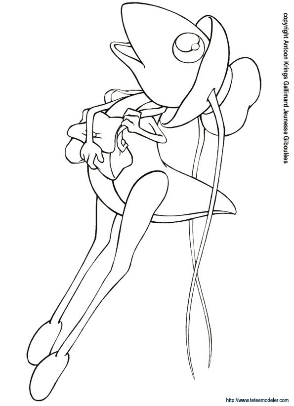 Coloriage Ad&egrave;le la sauterelle
