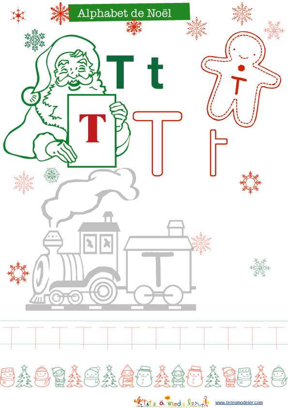 Lettre T de l'alphabet de No&agrave;&acute;l
