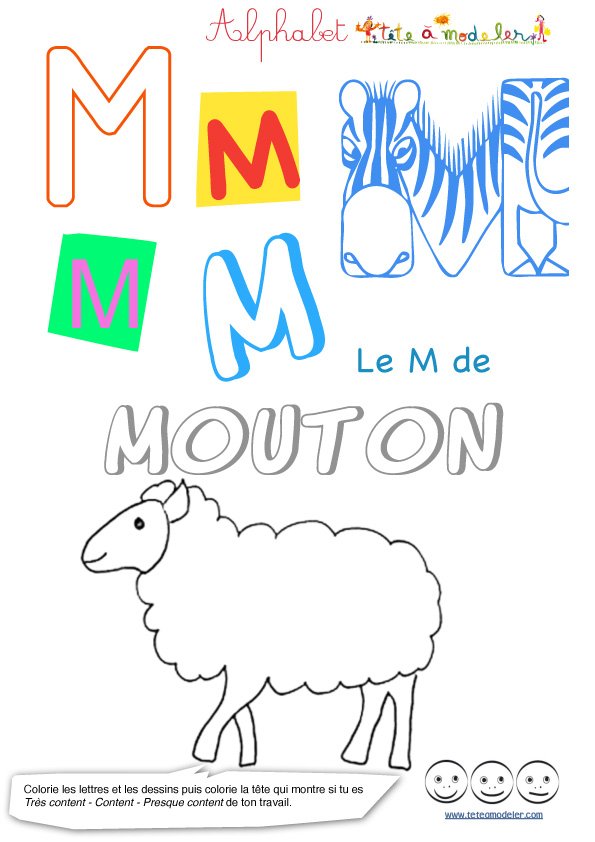 Le M lettre majuscule de l'alphabet

