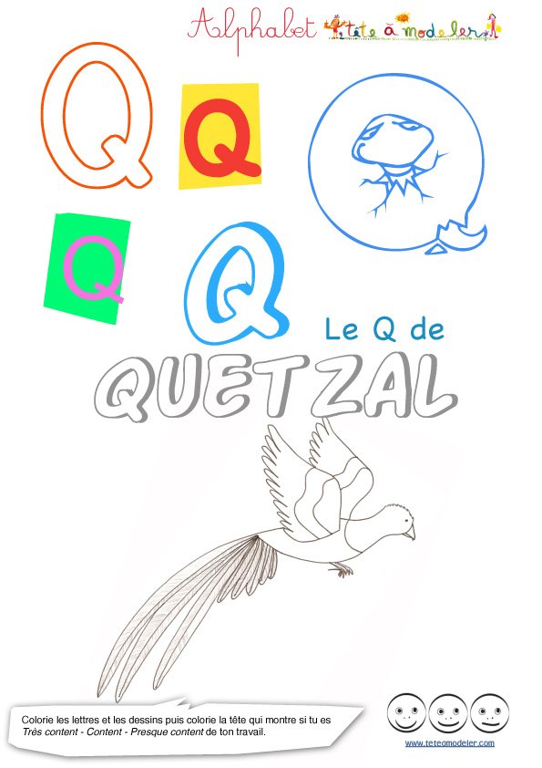 Le Q lettre majuscule de l'alphabet
