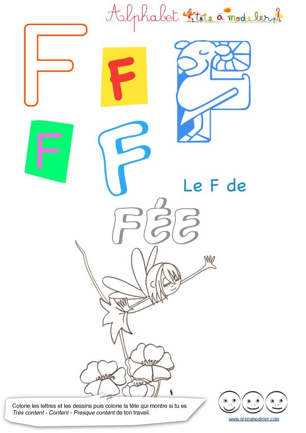 Le F lettre majuscule de l'alphabet
