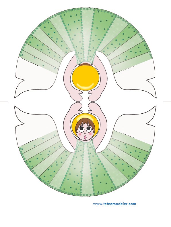 Ange vert en papier