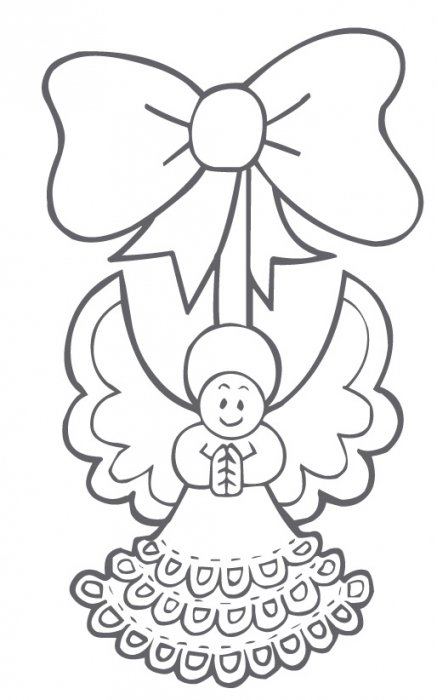 coloriage de la décoration ange