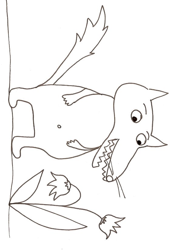 coloriage de monsieur le loup 
