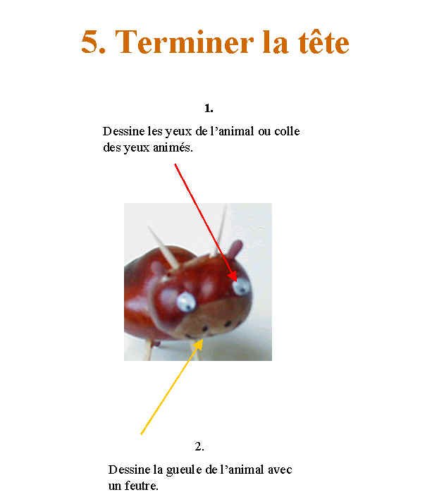 Imprimer le plan de montage d'un animal en marrons page 6 
