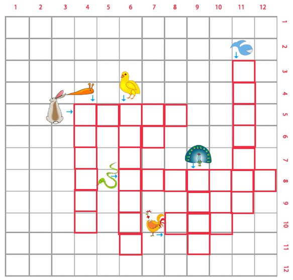 Grille de mots crois&eacute;s animaux grille 4 pour le primaire cycle 2   &agrave; imprimer
