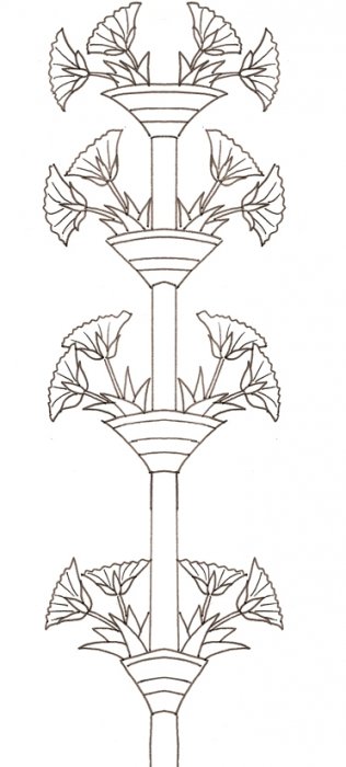 coloriage d'un arbre de vie 6 inspiré de l'antiquité