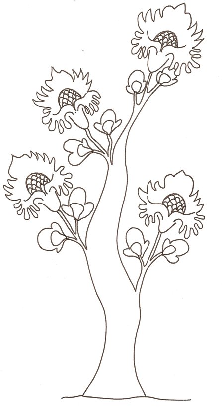 coloriage d'un arbre de vie 10 d'inspiration du moyen &acirc;ge
