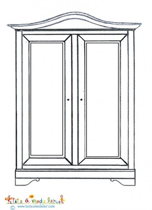Coloriage d'une armoire