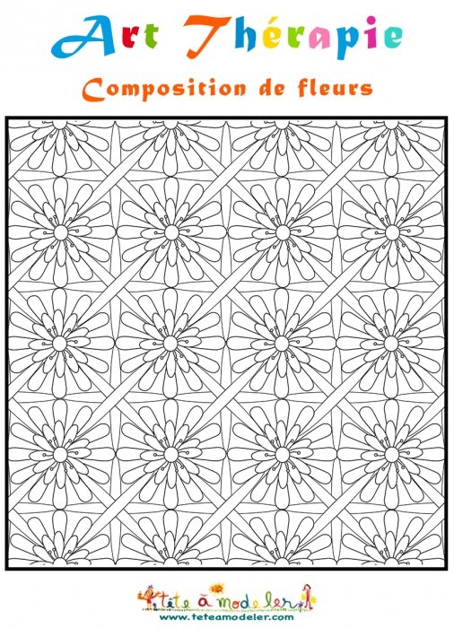 Art Thérapie : composition de fleurs