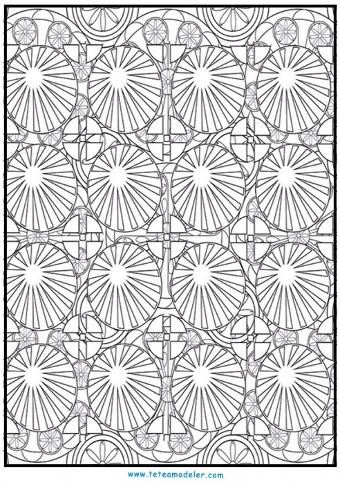 Motifs géométriques à colorier