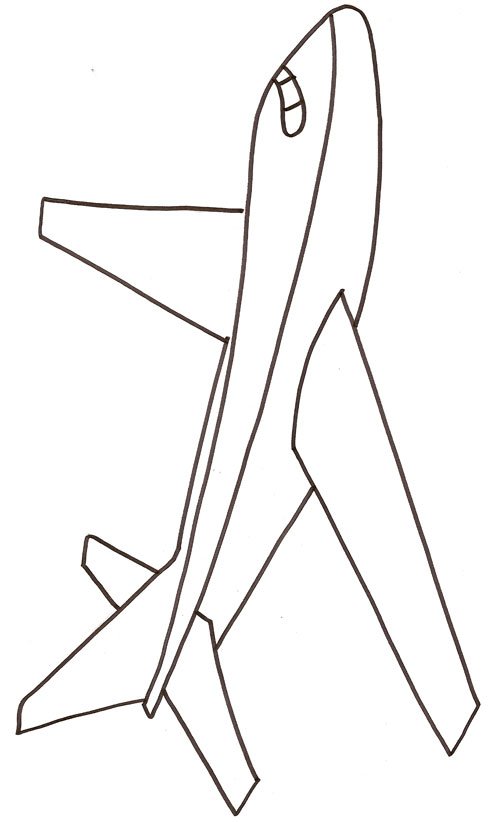 Imprimer le dessin d'un avion &agrave; colorier
