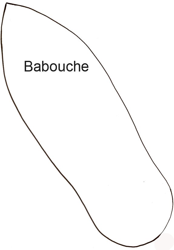Imprimer le mod&egrave;le de babouche fille

