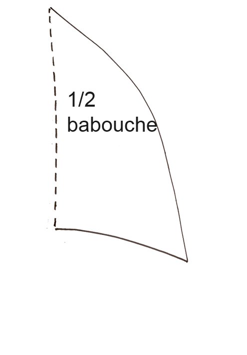 Imprimer le mod&egrave;le du dessus de babouche petite fille
